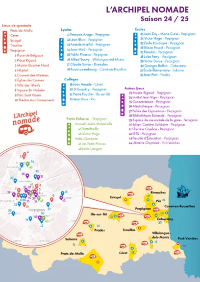 cartographie du territoire ARCHIPEL Nomade 2024 2025