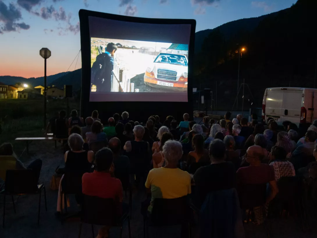 Cinéma plein air en été