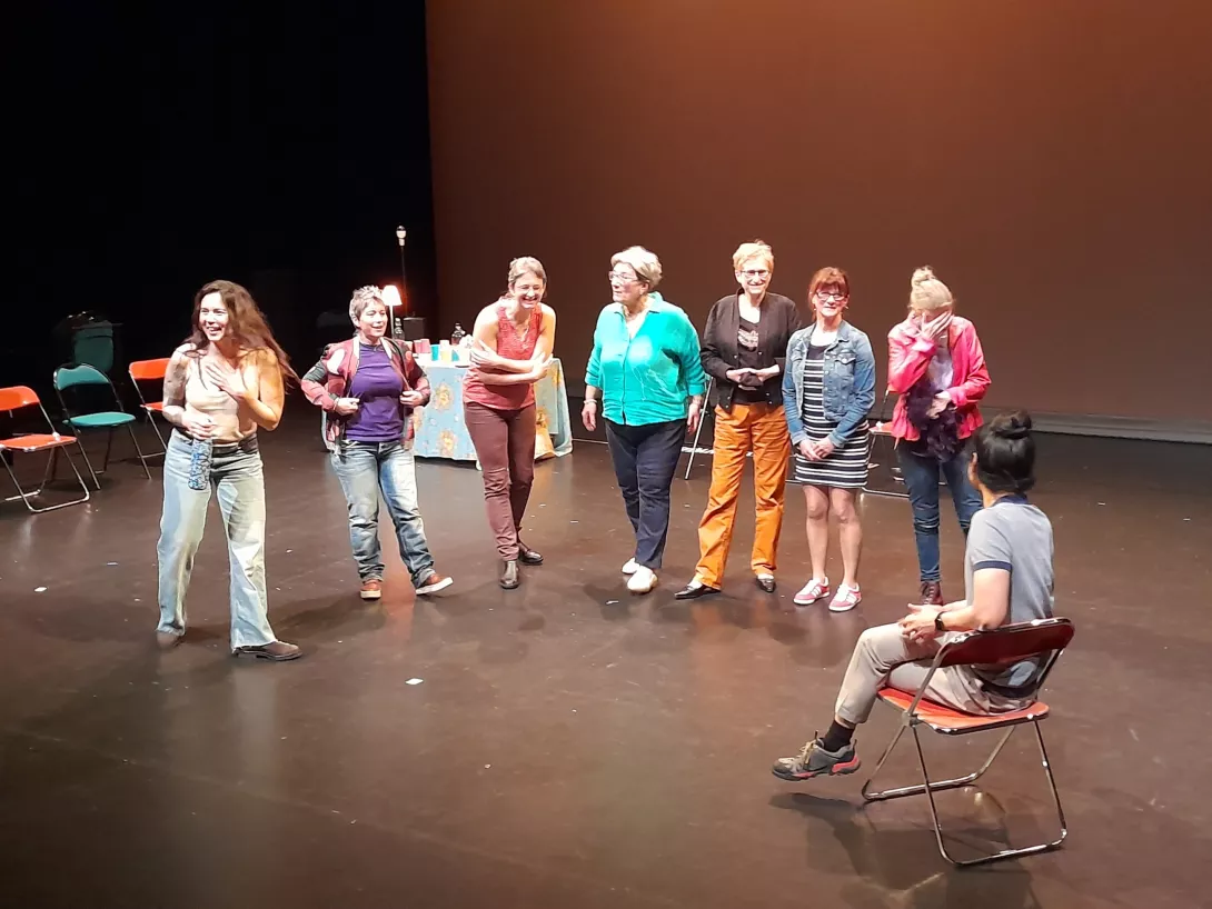 Soignantes et comédiennes de "Prendre soin"